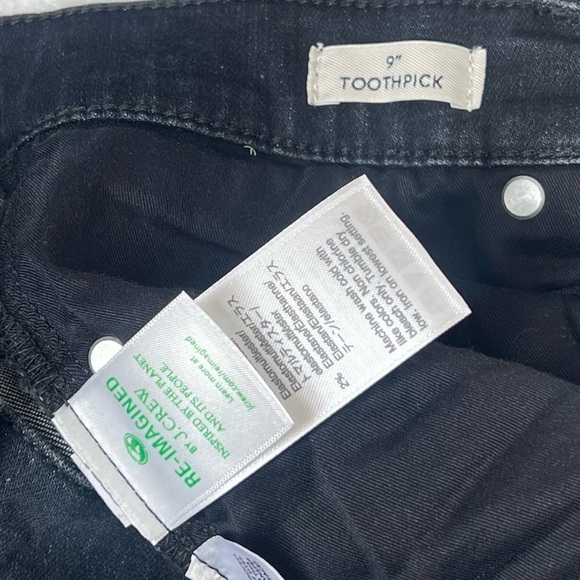 J. Crew 9” Toothpick Skinny Jeans High Rise Charcoal Dark Wash Women’s Size 27 - Picture 6 of 9
